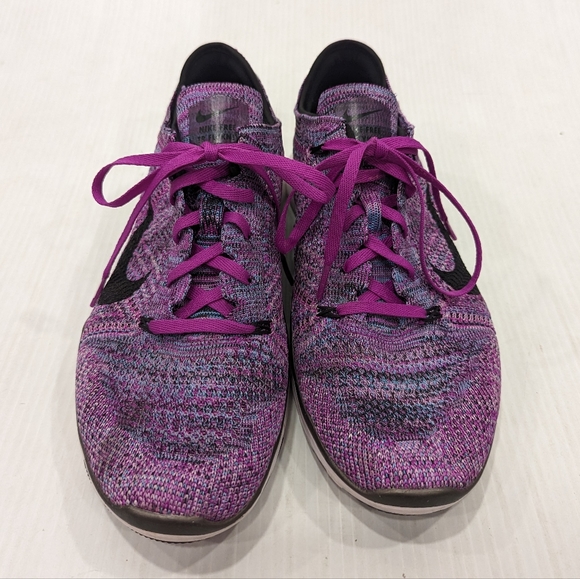 NIKE Free 5.0 Flyknit purple knit running shoes - Picture 2 of 13